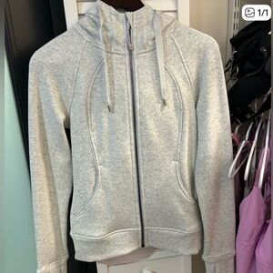 Lululemon Gray Scuba plush Hoodie